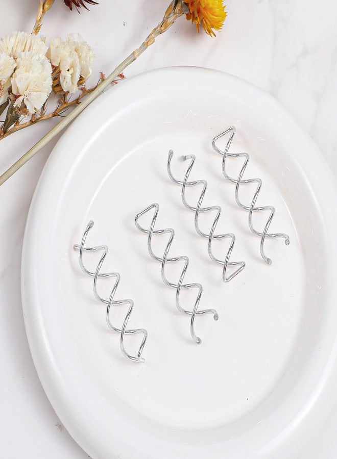 Molain 20 Pcs Spiral Hair Pins, Spiral Twist Hair Pins Spin Pins for Hair, Alloy Spirals Bobby Pins, Hair Bun Maker Bun Twist Spirals Hair Pin with Non-scratch Rounded Tips for Women (Silver) - Image 4
